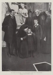 The Funeral of Mr Gladstone, Mrs Gladstone Kissing Dorothy Drew at the Graveside